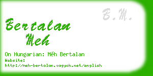 bertalan meh business card